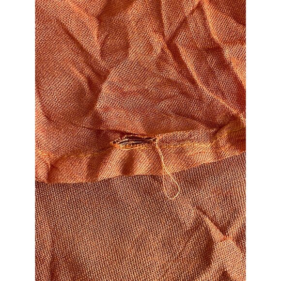 Tie-Dye Womens Free Size Dress Beach By Exist Orange & Brown Floral Embroidery - Picture 11 of 11